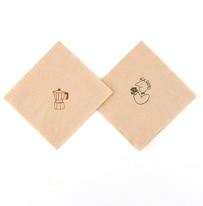 투고팩 칵테일 냅킨 바리스타 400p + 모카포트 400p 세트, 갈색, 1세트