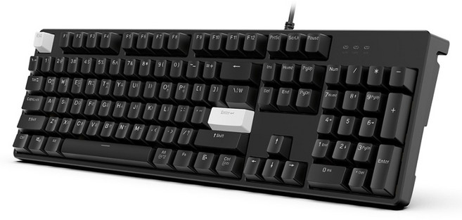 한성컴퓨터 게이밍 유선 기계식 키보드, 적축, GK204, 블랙