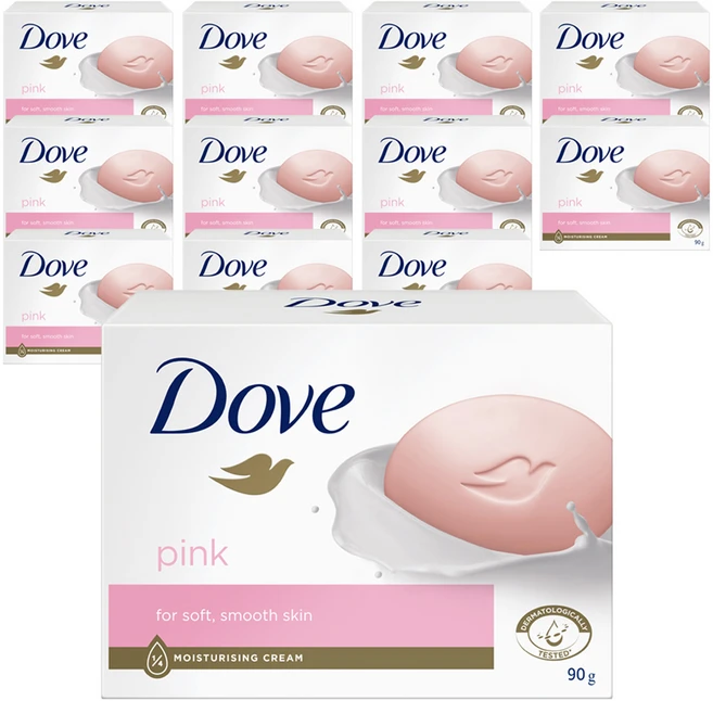 도브 뷰티바 비누 핑크, 90g, 12개입 - 쿠팡