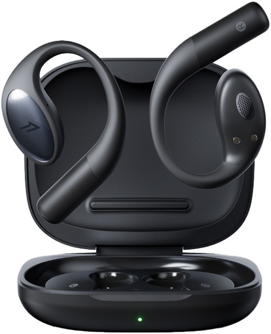 원모어 오픈형 무선 공기전도 블루투스 이어폰, S51, 블랙