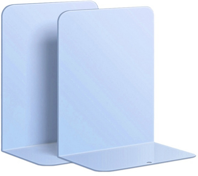 동아피엠에스 L자형 금속 북엔드 책 거치대 2p, 스카이