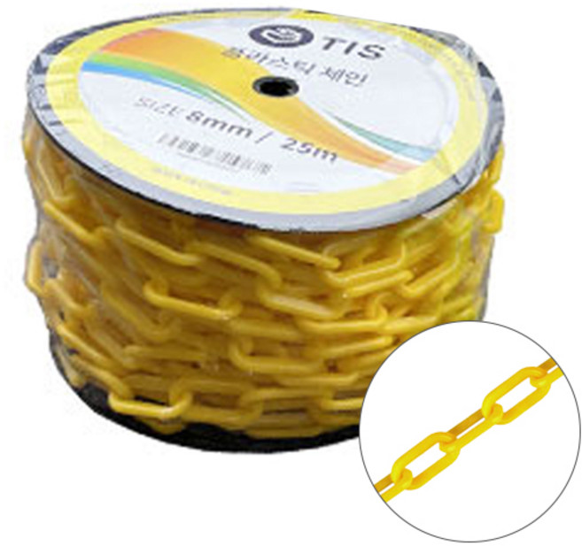 TIS 플라스틱 롤체인 노랑, 1개
