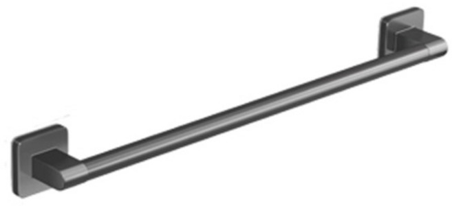 인뮤즈 무타공 접착식 알루미늄 수건걸이, 그레이, 1개