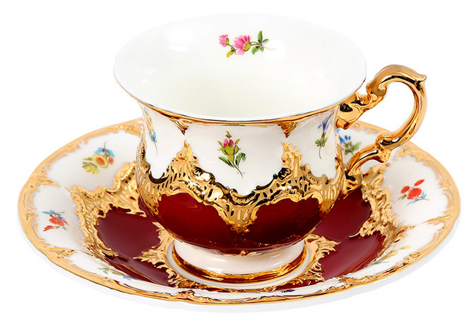 치어풀 아델 1인 커피잔세트, 1세트, 레드