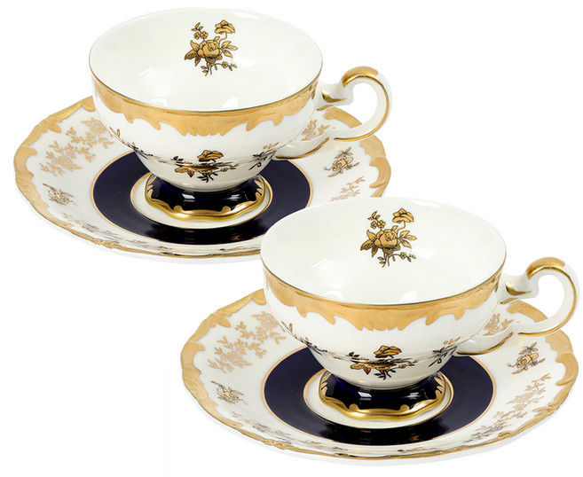 치어풀 그레핀 2인 커피잔세트, 1세트, 화이트