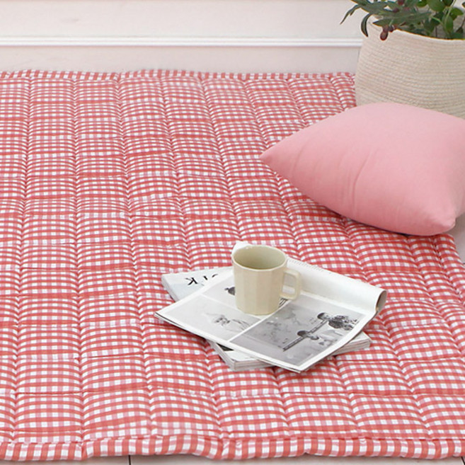 보몽드 국내 제조 부드러운 워싱 패드겸카페트 캔디체크, 마일드코랄