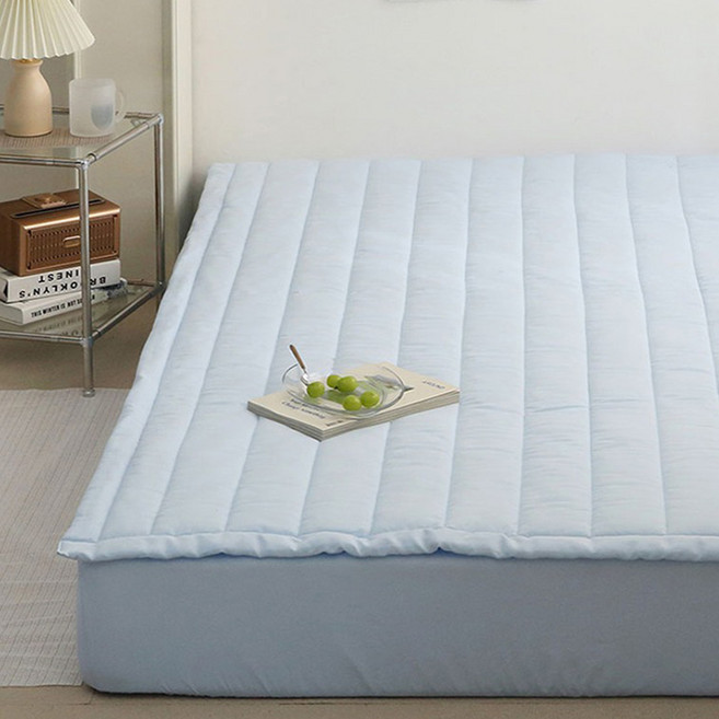 플로라침구 데일리 세미마이크로 밴딩 패드, 블루