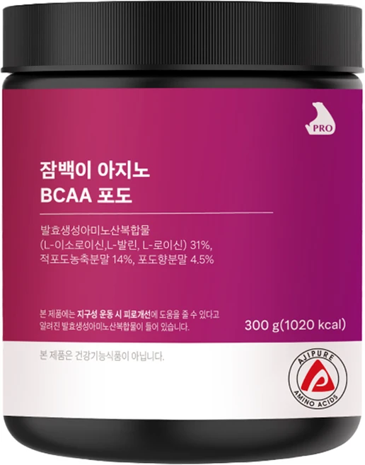 잠백이 아지노 BCAA 포도, 1개, 300g - 쿠팡