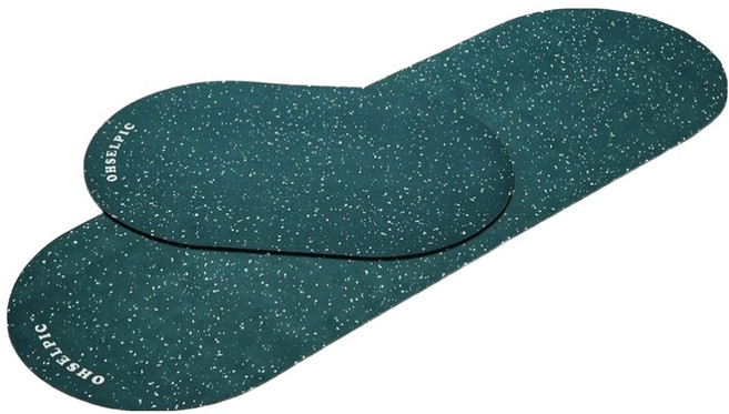 오셀픽 오브제 빨아쓰는 규조토 발매트 2종 세트, 옥스포드 그린