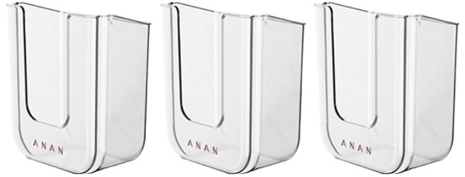 에이비엠코리아 무타공 벽걸이 물티슈 디스펜서, 투명화이트, 3개