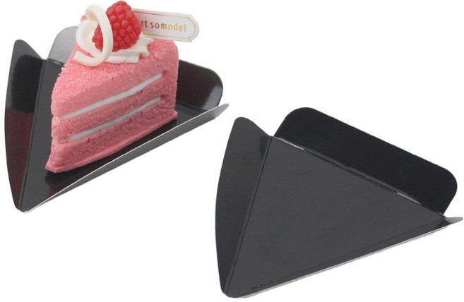 아이엔피 조각 케익받침 삼각 8호 8.5 x 10 x 2 cm, 블랙, 50개