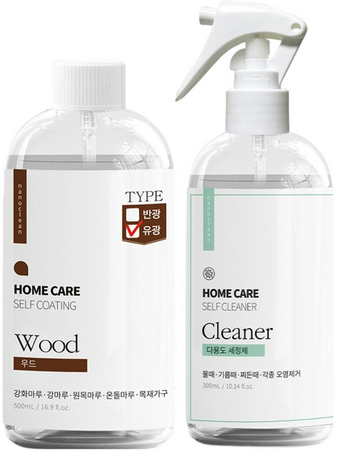 나노클린 16평형 유광 마루코팅제 기본 패키지 우드코팅제 + 다용도세정제 세트, 1세트