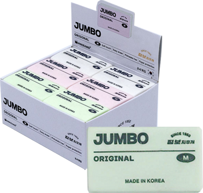 화랑 점보 오리지널 지우개 M 3종 x 8p 세트, 혼합색상, 1세트