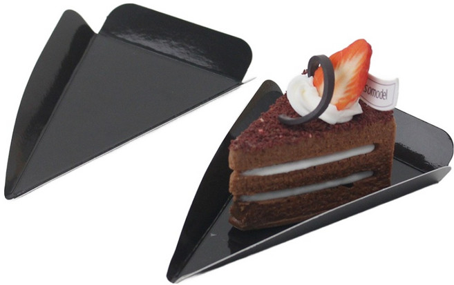 아이엔피 조각 케익받침 삼각 7호 7.5 x 11.5 x 2 cm, 블랙, 50개