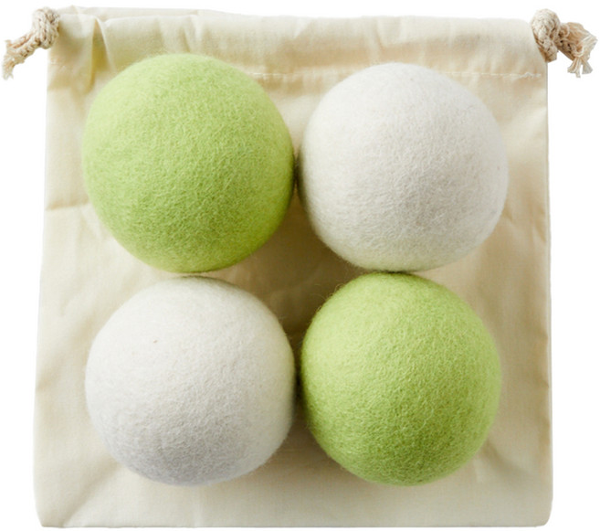 모던하우스 세탁 건조기 양모볼 2종 x 2p 세트, 네온그린, 1세트