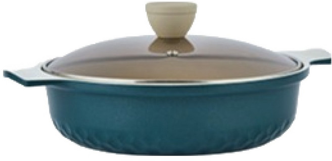 쉐프웨이 인덕션 IH 하이브 전골냄비, 24cm, 블루그린, 1개