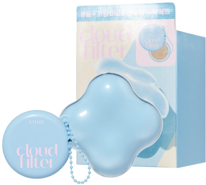 에뛰드 클라우드 필터 쿠션 파운데이션 15g + 미니 쿠션 세트, 19호 포슬린, 1개