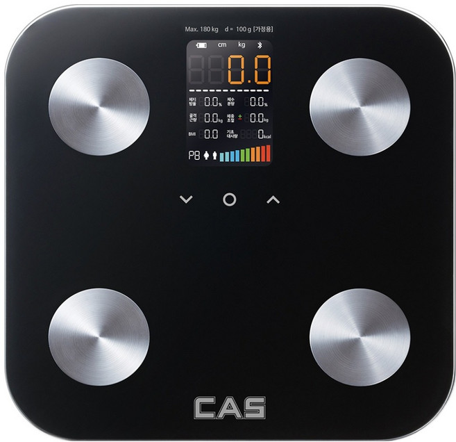 카스 스마트 LED 블루투스 체지방 체중계, BFA-S10, 블랙, 1개