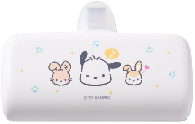 산리오 캐릭터즈 도킹형 보조배터리 타입C, 큐트 포차코, HY 21700