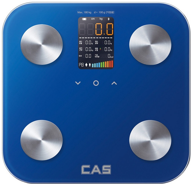 카스 스마트 LED 블루투스 체지방 체중계, BFA-S10, 블루, 1개