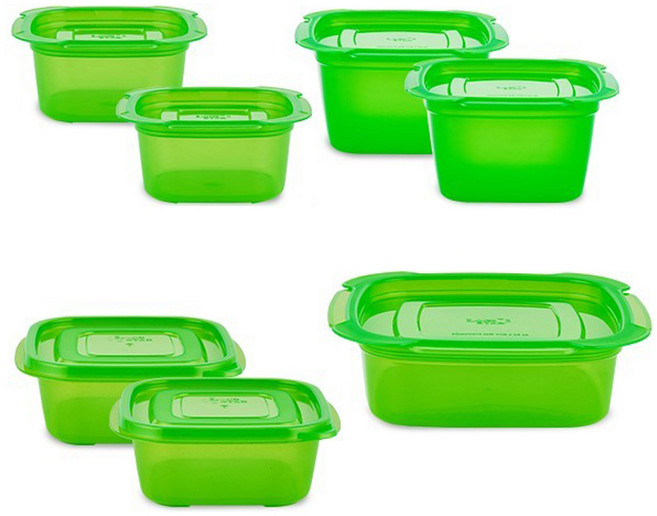 락스타 신선 밀폐용기 7종 세트, 밀폐용기 290ml 2p + 780ml 2p + 900ml 2p + 1600ml, 1세트