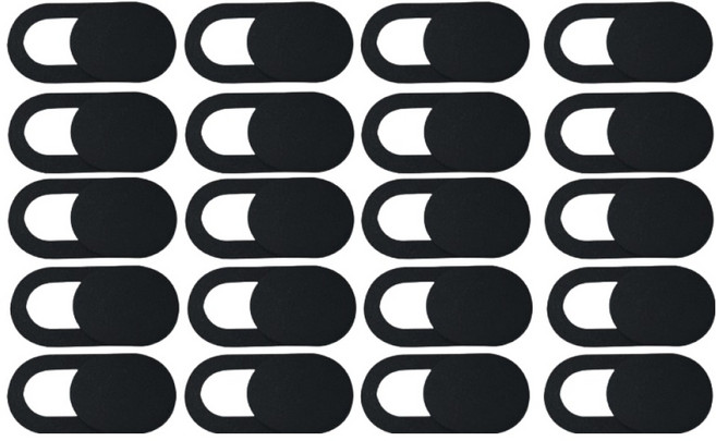 포근상점 해킹 방지 노트북 테블릿 웹캠 커버 블랙, 20개, YA502GJ050261