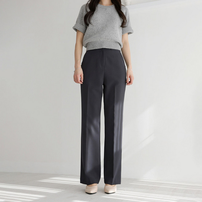 앤드스타일 여성용 숏/롱 기장 스판 일자핏 슬랙스 264346