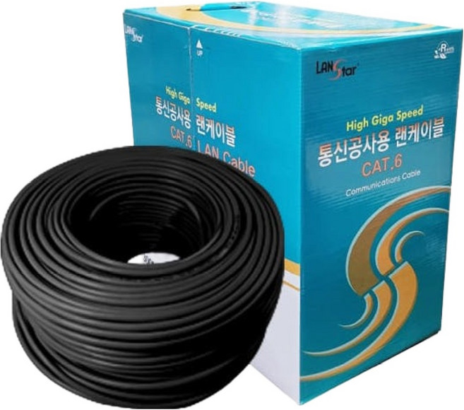 LAN Star CAT6 UTP 單線製作專用網路線 LS-6UTP-300MBK, 黑色, 1個