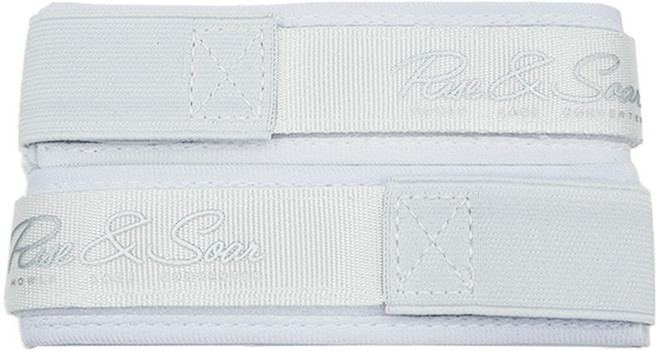 하울프 레이스앤룹 복싱 글러브 컨버터 레이스 업 스트랩, 화이트 + 실버, 1세트