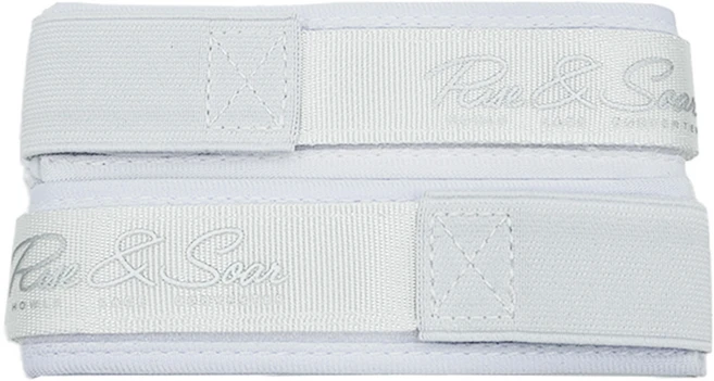 하울프 레이스앤룹 복싱 글러브 컨버터 레이스 업 스트랩, 화이트 + 실버, 1세트 - 쿠팡