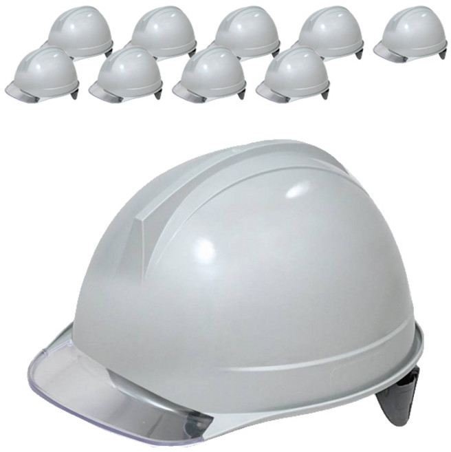 동명 투구형 투명창 안전모 DMS-D-3002(AM-831), 그레이, 10개