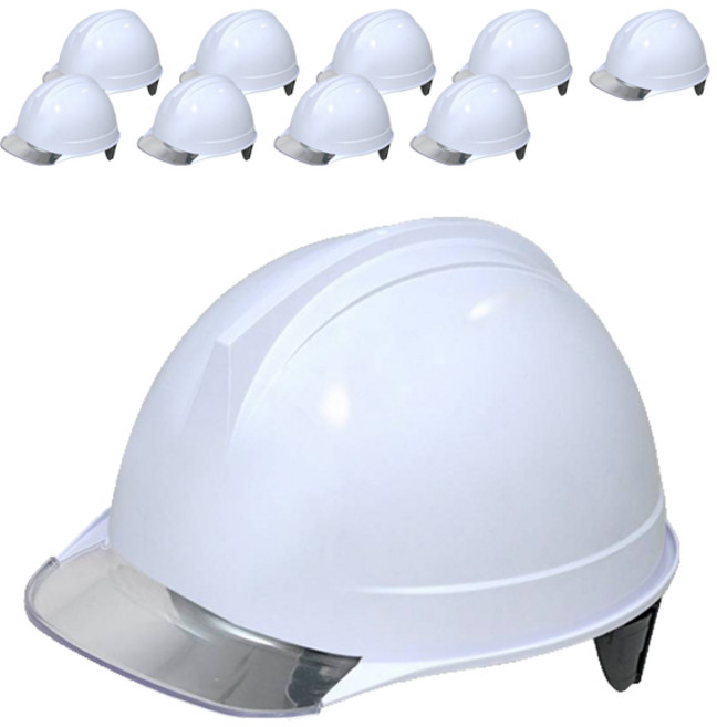 동명 투구형 투명창 안전모 DMS-D-3002AM-831, 화이트, 10개