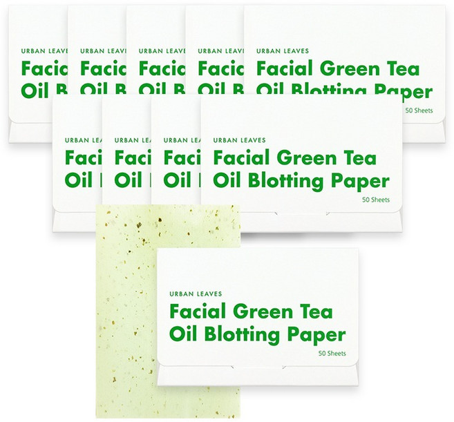 어반리브즈 녹차 기름종이, 10개, 50개입