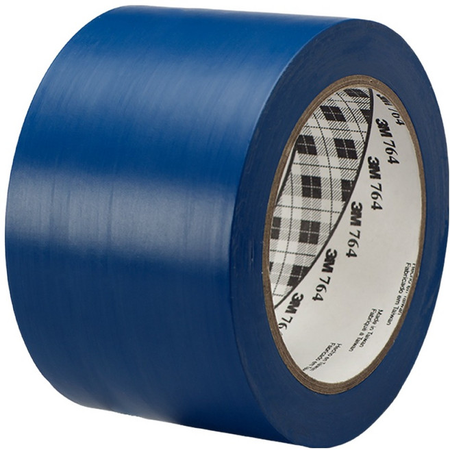 쓰리엠 764 바닥 라인 테이프 블루 76.2mm x 32.9m, 1개, 청색