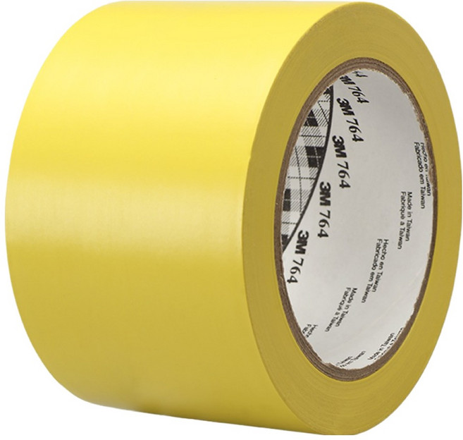 쓰리엠 바닥 라인 764 테이프 노랑 76.2mm x 32.9m, 1개