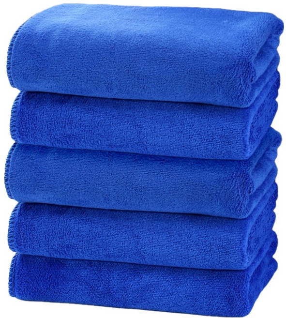 일상나눔 차량용 가정용 극세사 청소타월 블루, 5개