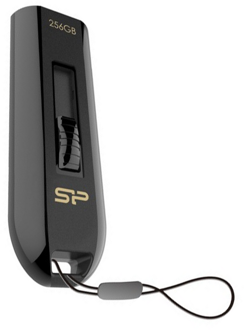 Silicon Power 廣穎電通 Blaze B21 隨身碟 58 x 19.5 x 9.6mm 黑色 8.93g, 1個, 256GB