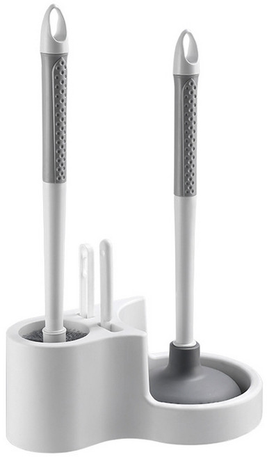 코히모 4ni1 화장실 변기솔 뚫어뻥 틈새 브러시 핀셋 4종 세트, 화이트, 1세트