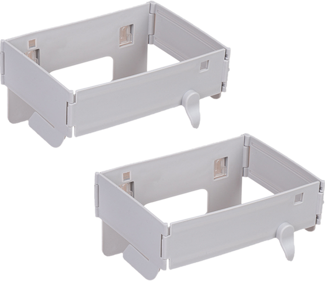 더자카 무타공 접이식 벽부착 휴지통 FREE, 그레이, 2개