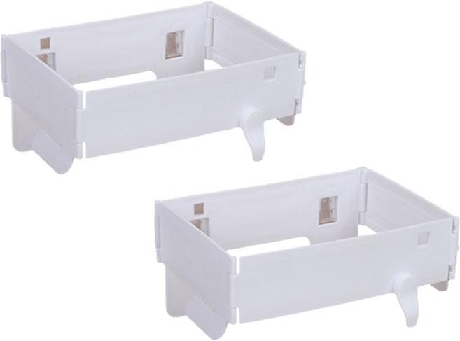 더자카 무타공 접이식 벽부착 휴지통 FREE, 화이트, 2개