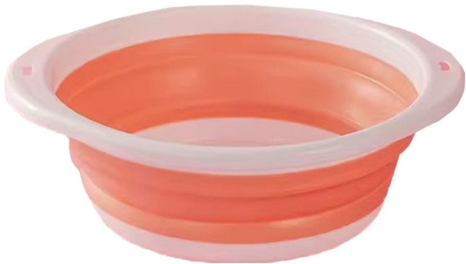 조인메이드 다용도 접이식 대야 중형, 오렌지, 1개