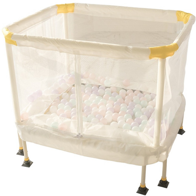 로베라 유아용 3in1 바운스아이 트램폴린 + 볼풀공 + 에어캡 세트 BT-500 방문설치, 크림(트램폴린), 1세트