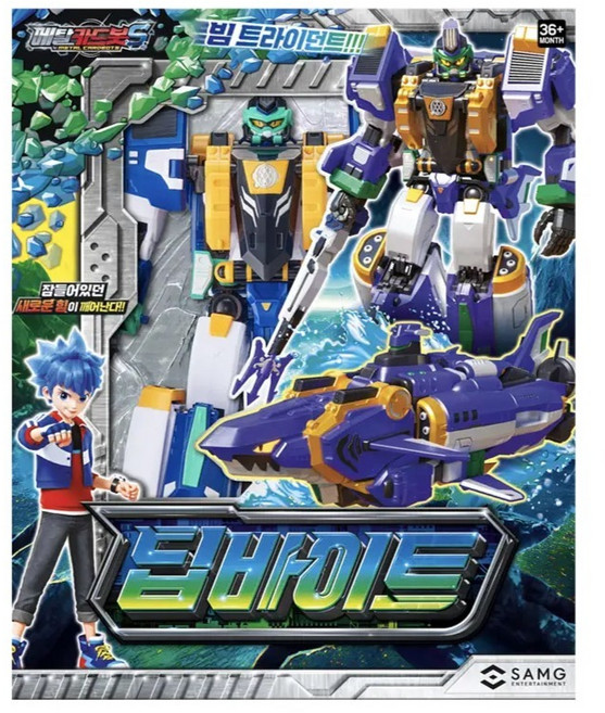 메탈카드봇 딥바이트 로봇장난감, 블루, 1개