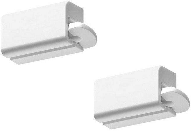 더자카 심플 무타공 마그네틱 치약 짜개, 화이트, 2개