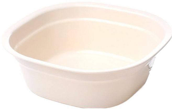 스퀘어 다용도 대야 대형, 아이보리, 1개