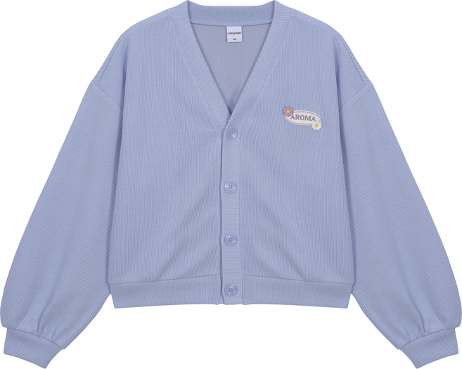 애플핑크 골지 데이지 자수 크랍 가디건 S107