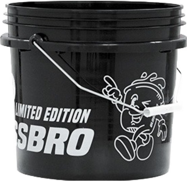 글로스브로 캐릭터 세차버킷, 블랙, 10L