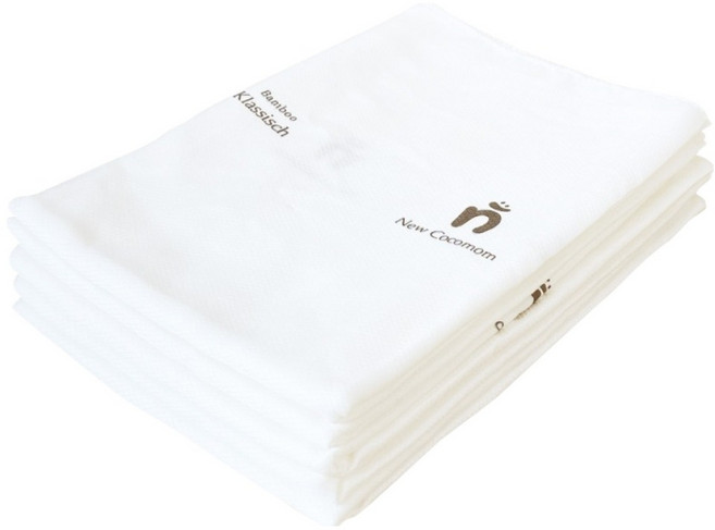 플라팜 유아용 대나무 천기저귀, 화이트, 5개