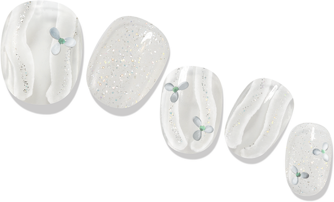 젤라또팩토리 솔라젤 칵투스 플라워 네일스티커, 1개, 화이트