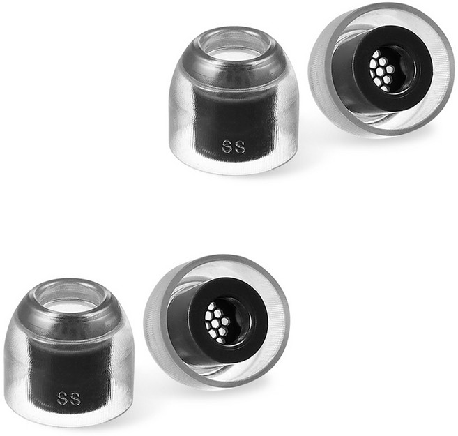 아즈라크리스탈2스탠다드프리미엄LSR이어팁, 블랙, 2세트